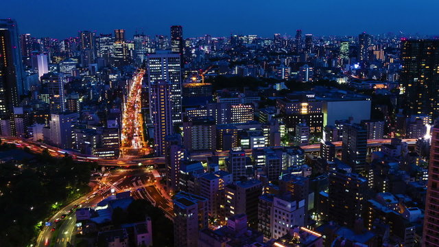 Tokyo Cityscape time lapse from Tokyo tower.