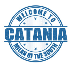 Welcome to Catania stamp