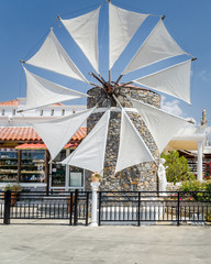 Vintage windmill at Crete island, Greece