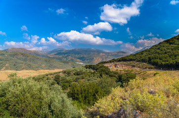 Lanscape of Crete island near Lasithi district