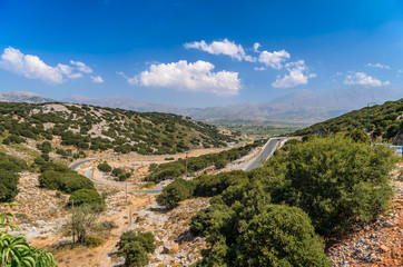 Lanscape of Crete island near Lasithi district
