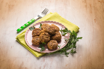 meatballs with parsley