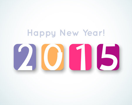 Happy New Year 2015 banner. Vector illustration for holiday