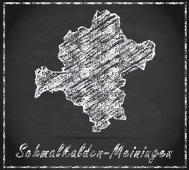 Karte von Schmalkalden-Meiningen