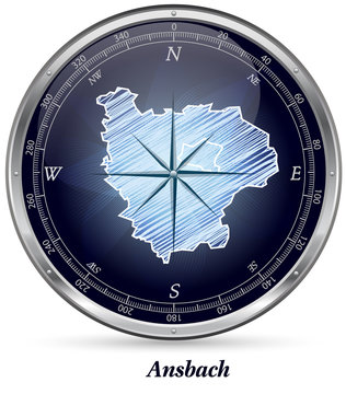Karte von Ansbach