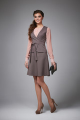 Business woman evening makeup clothes for meetings and walks