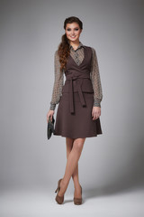 Business woman evening makeup clothes for meetings and walks