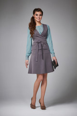 Business woman evening makeup clothes for meetings and walks