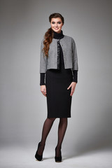 Business woman evening makeup clothes for meetings and walks