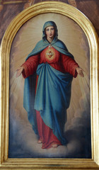 Obrazy na Szkle  Najświętsze Serce Maryi, kościół św. Alojzego w Travniku