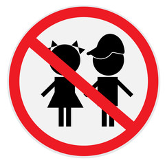 Children, not, allowed, sign