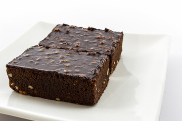 Fototapeta na wymiar Close up Brownie cake.