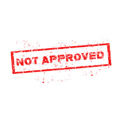 rubber stamp with text Not Approved,vector illustration