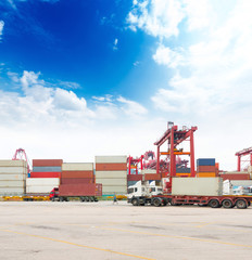 Stack of Cargo Containers at the docks