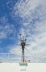 Fototapeta na wymiar Luxury Yacht mast head equipment