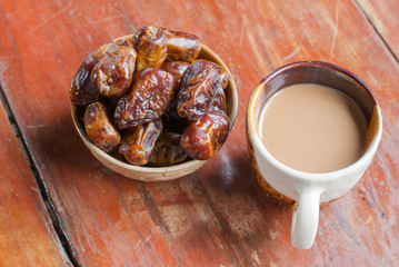 Dried date palm fruits