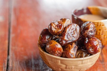 Dried date palm fruits