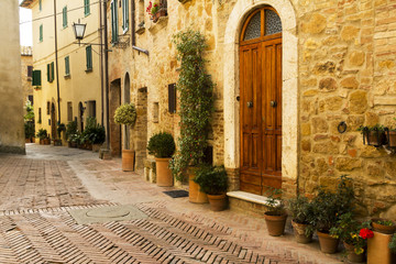 Fototapeta na wymiar Old vintage street in an Italian village