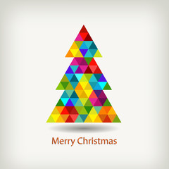 christmas tree in rainbow colors