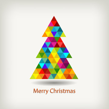 christmas tree in rainbow colors