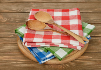 Multicolored napkin and spoon