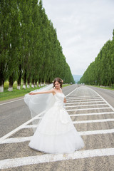 Obraz premium Beautiful bride on wedding day