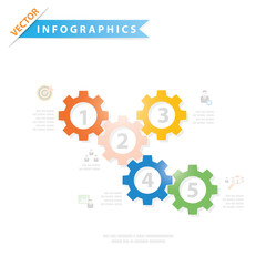 Colorful vector design for workflow layout