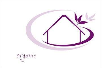 Home , leaves, icon, business logo design