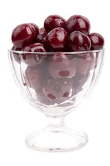 ripe juicy cherry on white background