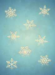 Aged card with snowflake