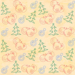 Christmas themed seamless pattern