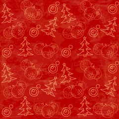 Christmas themed seamless pattern