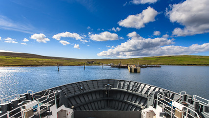 Front of ferry boat at Lerwick, Shetland