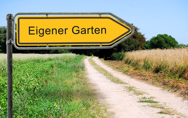 Strassenschild 21b - Eigener Garten
