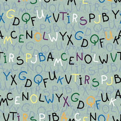 The letters. seamless texture