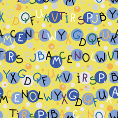 The letters. seamless texture