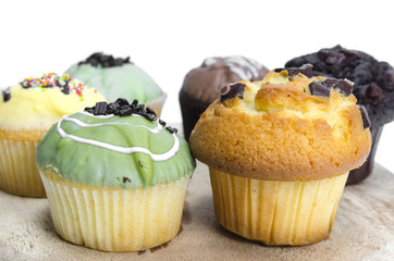 muffin cake isolated on white