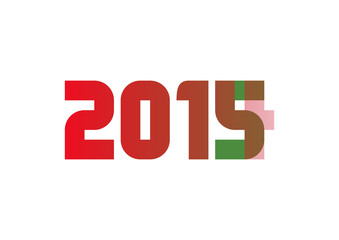 Text for new year 2015 vector