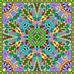 silk neck scarf or kerchief square pattern design