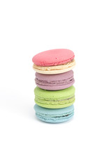 macarons isolated on white background