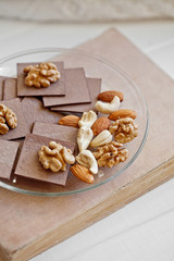 Cozy wool winter accessory. chocolate