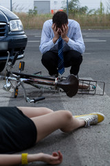 Car bike accident