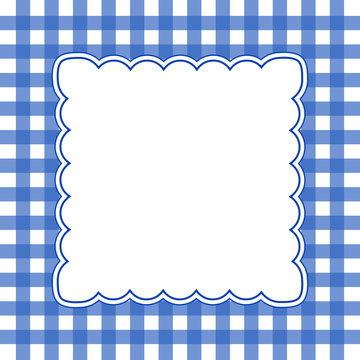 White And Blue Gingham Background
