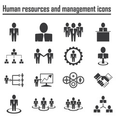 Business Human resources and management icons