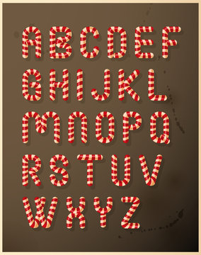 Candy Cane Alphabet