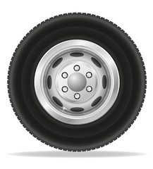 wheel for truck tracktor and van vector illustration © kontur-vid
