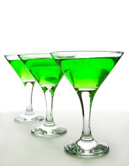 glasses with a martini