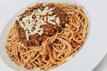 Pasta and tomato sauce