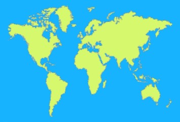Naklejka na ściany i meble Map of the World