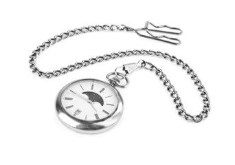 the old clock on a white background